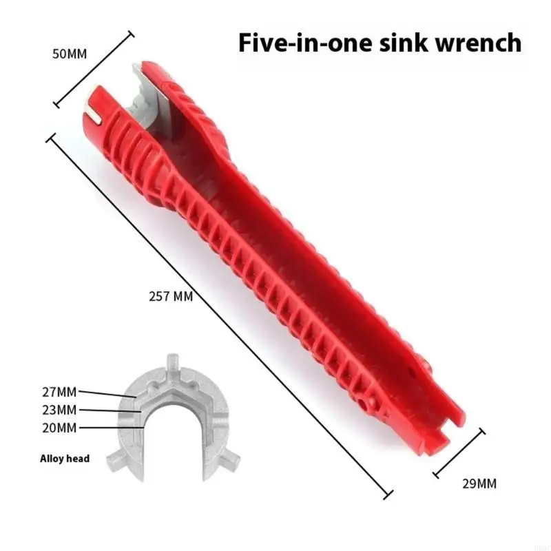 H58C Compacted Bathroom Sink Wrenchs with No Slip Grip for Faucet Installation and Removal
