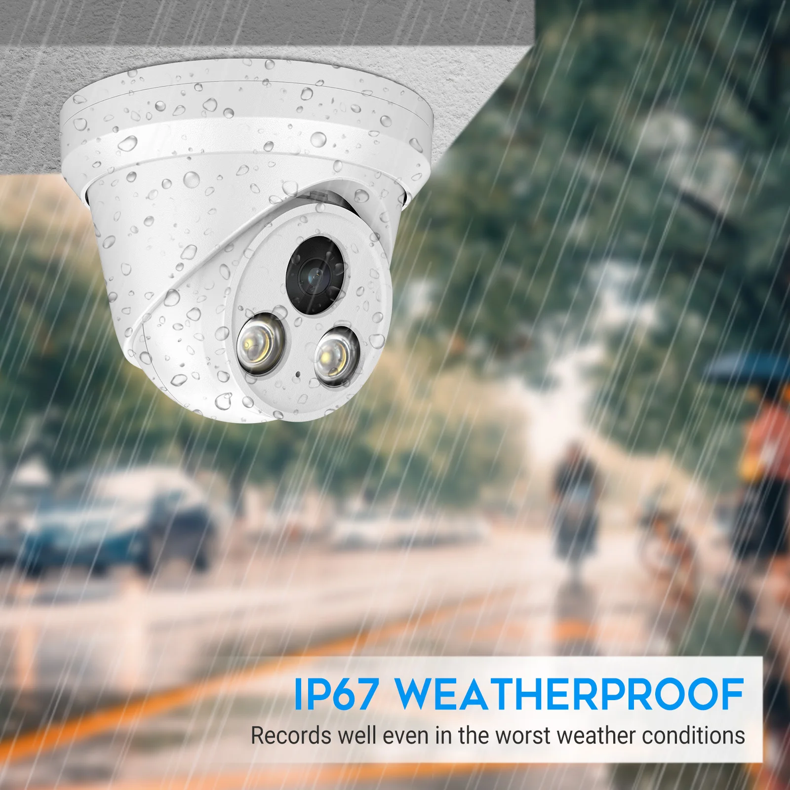 

Vikylin AU US Warehouse 5/8MP Full Color Turret IP Camera Compatible HIK MD2.0 IP66 Outdoor Video Surveillance POE Camera H.265+