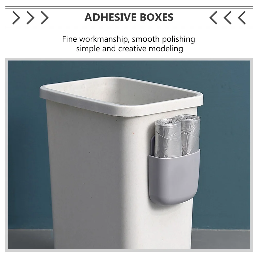 

6pcs Remote Controller Storage Boxes Punch-Free Adhesive Cases For Office Home Bathroom Multifunctional Organizer Storage Box