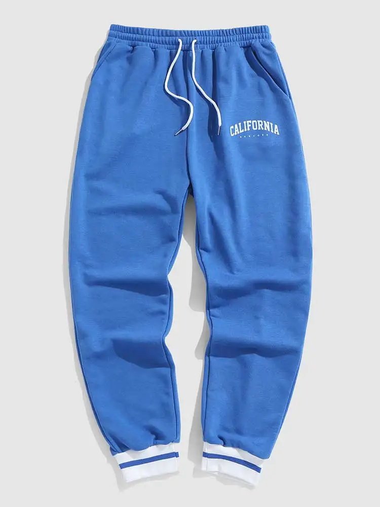 

ZAFUL Letter CALIFORNIA Printed Drawstring Jogger Pants