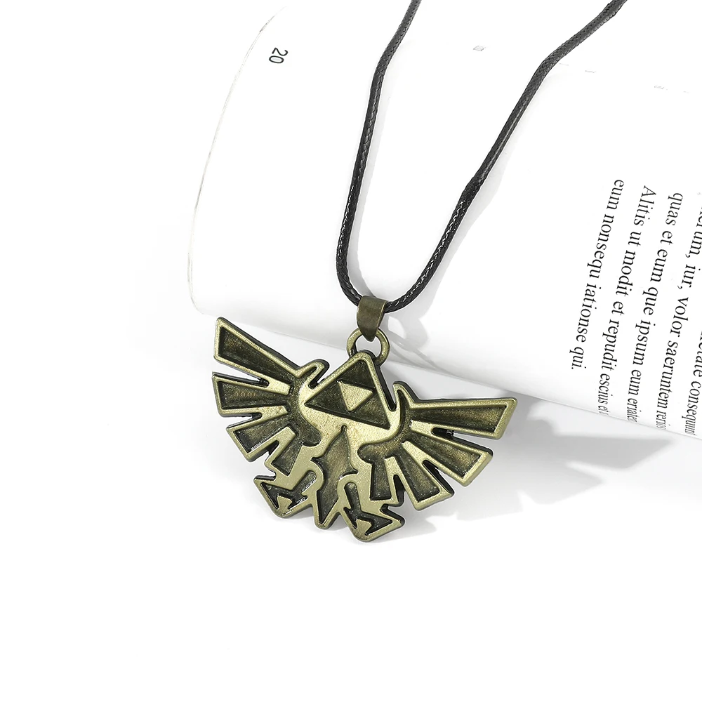 Trendy Creative Game Peripheral Necklace Leather String Pendant Unique Personality Accessory Gift for Friends ﻿