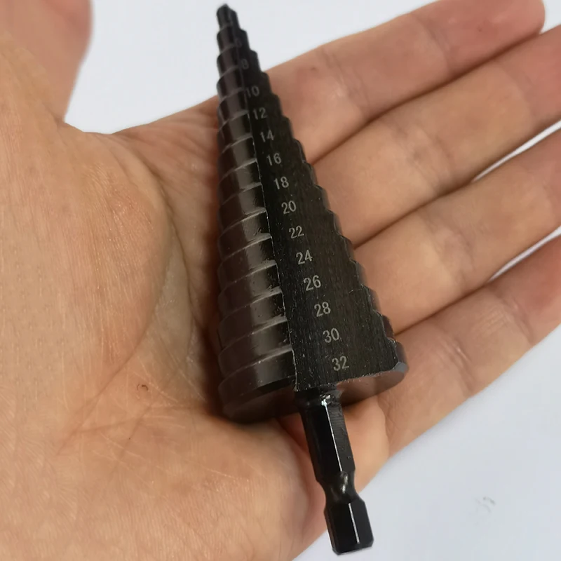 1/3/4 pz 4-12 4-20 4-32mm HSS cobalto punta da trapano Set azoto acciaio ad alta velocità per cono metallico foro codolo esagonale foratura in metallo