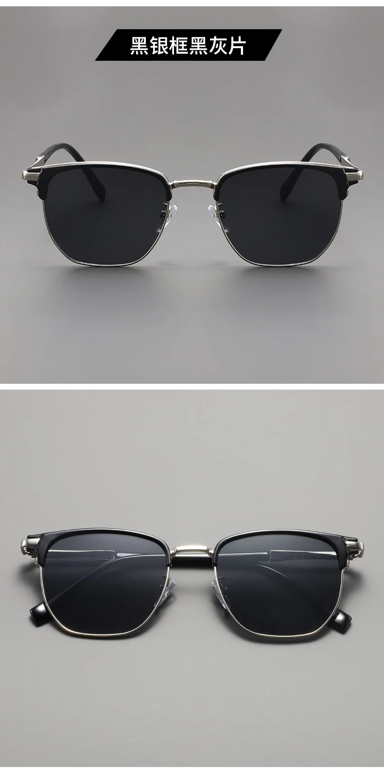 Neue Vintage Quadratische Sonnenbrille für Damen und Herren Marken-Metallrahmen Sonnenbrillen Weibliche Brillen Sonnenbrillen für Männer und Frauen – Detail 6