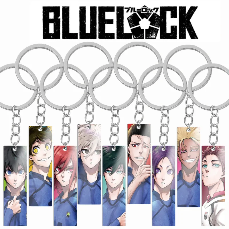 Shidou Ryuusei Isagi Yoichi Nagi Toshirō Popular Anime Characters Color Printed Stainless Steel Long Key Chain Lanyard Keychain