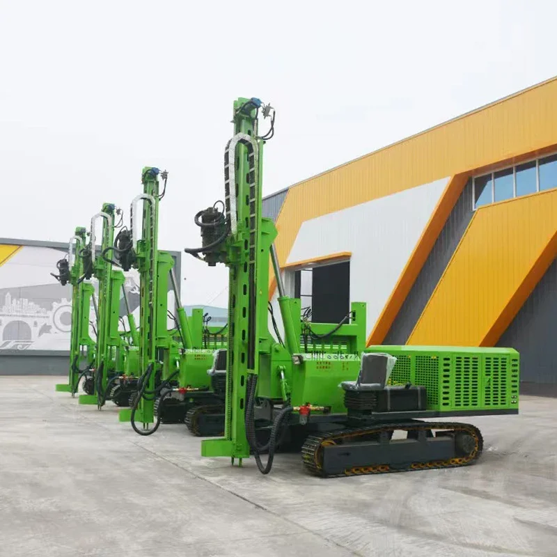High Quality Hydraulic Tracked Pile Driving Machine Equipment Guardrail PV Solar Pile Drivers