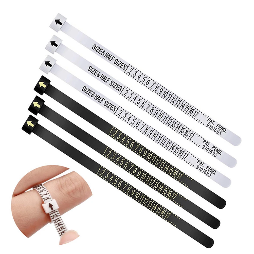 

6Pcs Ring Measurer Tool Durable Long Lasting Gauge for Accurate Us Size Measurement White Ring Measurement Tool