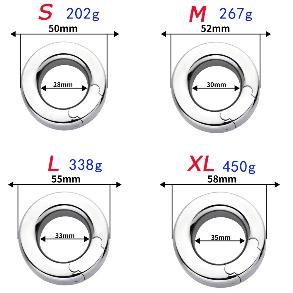 Metal Scrotum Pendant Ball Stretchers Cock Ring Testis Sex Toys for Men Penis Restraint Bondage Male Screw Locking Chastity