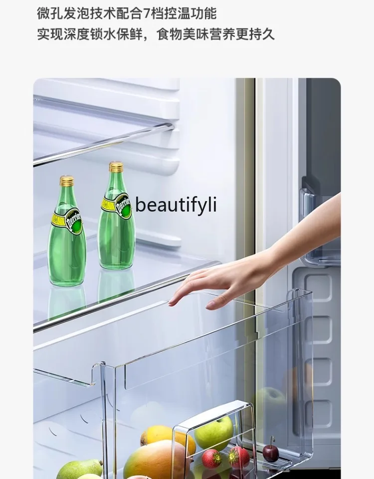 Retro casa piccolo soggiorno doppia porta crema vento madre e bambino, appartamento, piccolo frigorifero