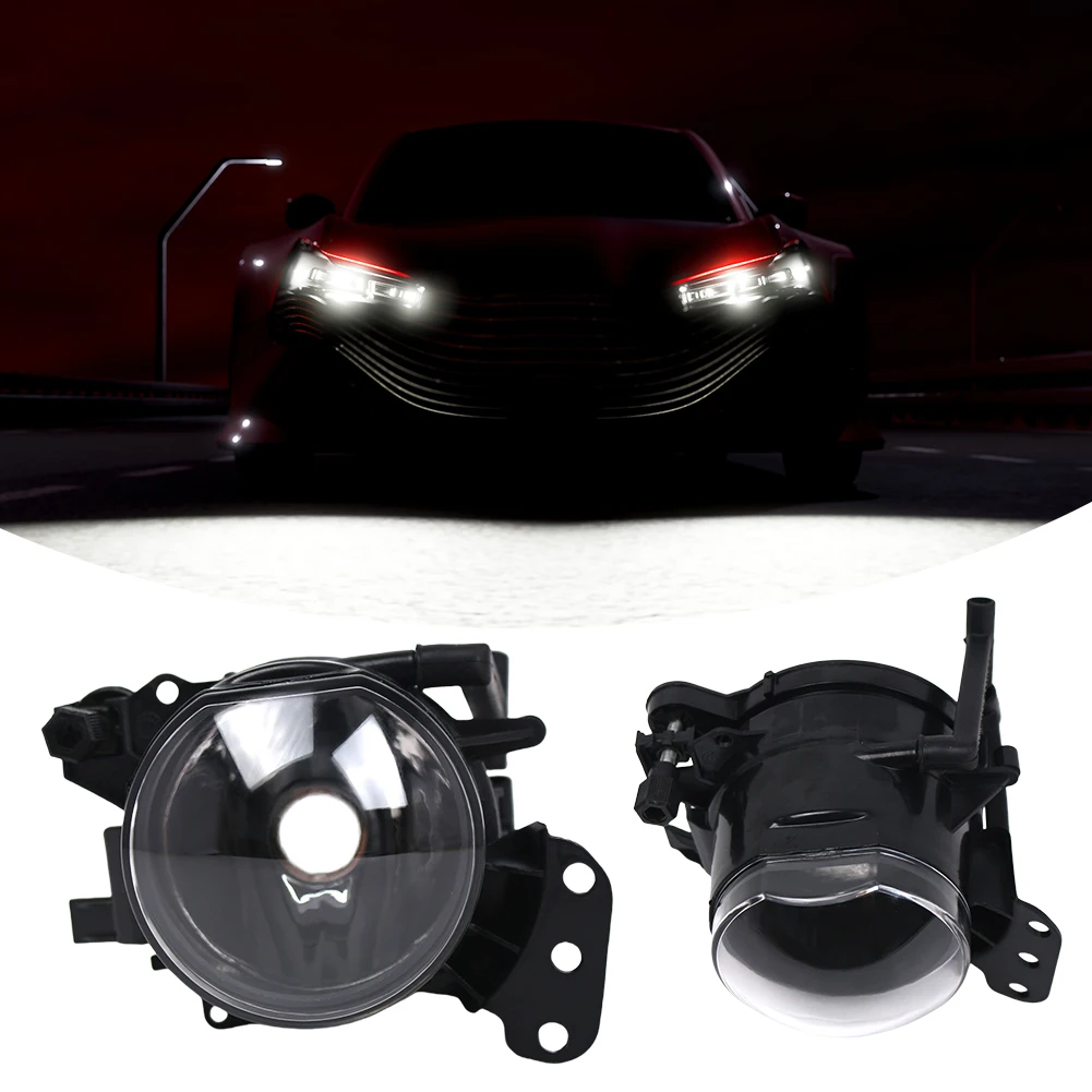 Front Fog Light Lamp Housing 63177897187 Bumper Fog Lamp Grille Cover Bezel 63177897188 for BMW E60 530I 535I 545I 550I M5 04-10