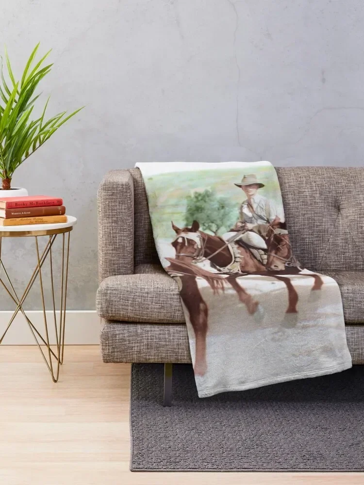 Australian Light Horse, 1918 Throw Blanket Decorative Sofa Furrys Blankets