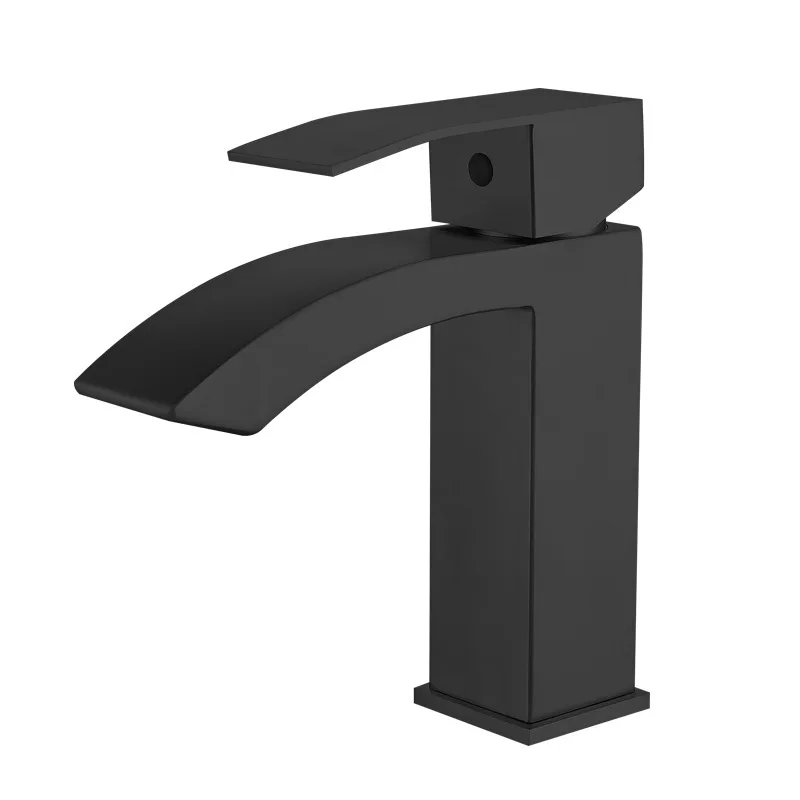 

Bathroom Sink Faucet Stainless Steel Faucet Single Handle Basin Faucet Waterfall Faucet Bathroom Hot And Cold Mixed Faucet Black