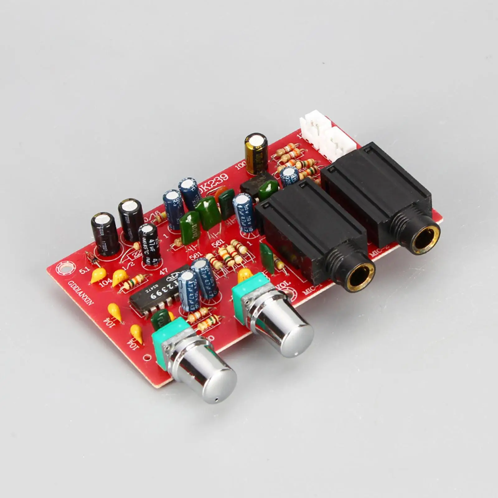 Amplifier Board Bass Treble Control Volume Adjustment DC 12V Power Speakers Reverb Adjustment for Singing Theater Shouting Home