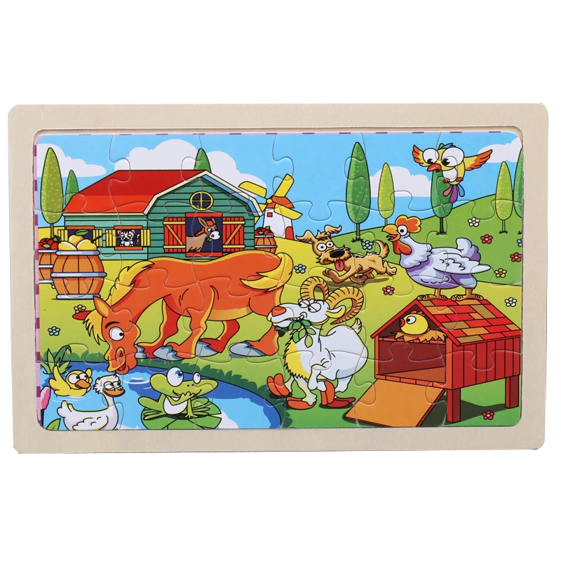 Wooden Puzzle Versatile Develop Problem-solving Skills Colorful And Attractive Ideal For Preschoolers Durable Wood Material Cute