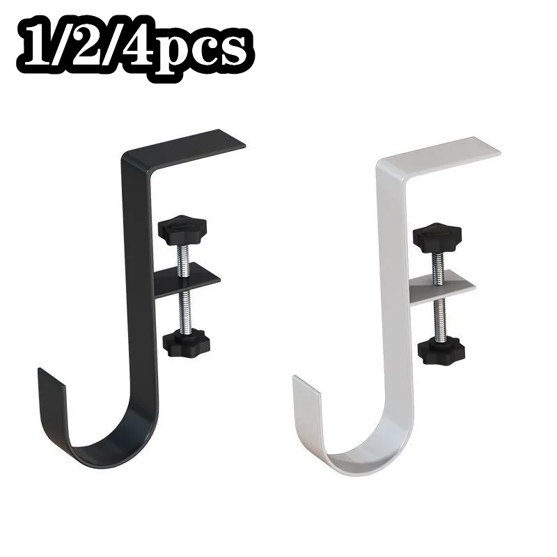 1/2/4 stücke Punch-freies Eisen Kunst Haken Einstellbare Schreibtisch Rand Haken Gaming Headset Schreibtisch Aufhänger Tasche Rucksack lagerung Hängen Haken Halter