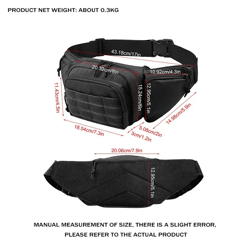 OPHIDIAN Multifunctional waist bag Outdoor cycling storage bag Portable invisible waist hanging gun bag accessory bag image 6