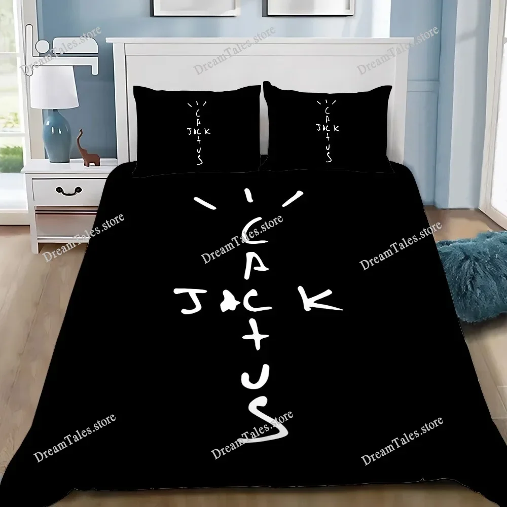 

Duvet Cover Pillowcase Bedding Set Rapper T-Travis S-Scott Jack Adult Boy Girl Bedroom Decoration Children Single Double Size741