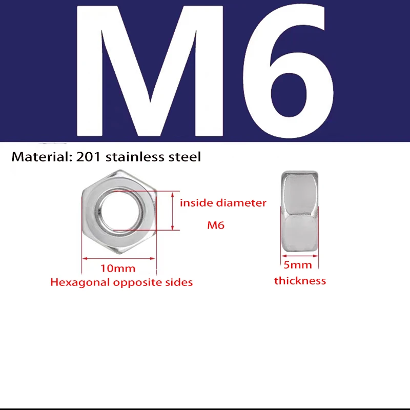 1–50 Stück DIN912 M6 M8 M10 Edelstahl Sechskant Innensechskant Innensechskantschraube – Detail 5