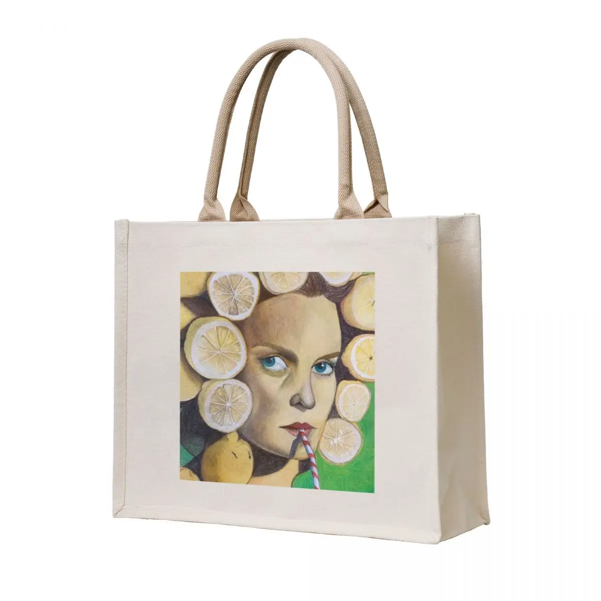 

Lemon lady Tote Bag canvas tote bag canvas bags Women's tote bag