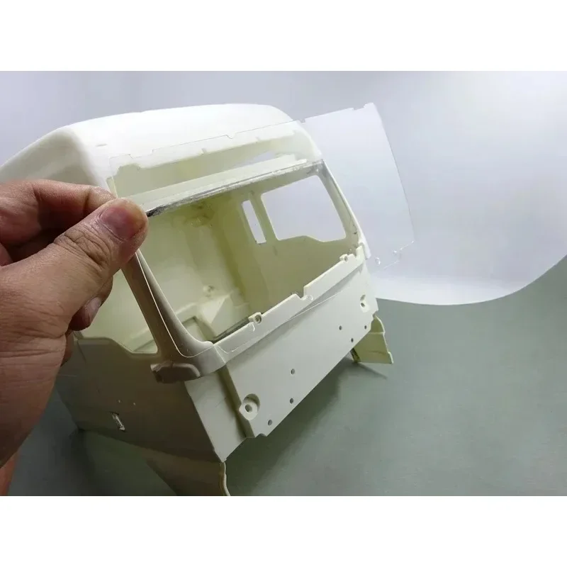 Simulation Transparent Block The Wind Glass Upgrade for 1/14 Tamiya RC Truck For man TGX Diy Parts