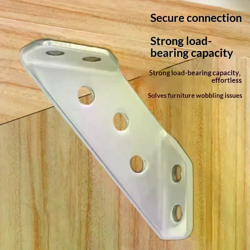 Stainless Steel Corner Bracket Heavy Duty Support With Free Mounting Screws For Fixing Wobbly Cabinets Shelves Furniture Joints