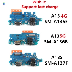 Port de charge USB Microphone S6, carte de connecteur, câble flexible pour Samsung A13, 4G, 5G, A136B, A316, A135, A135F, A137F, pièces de réparation, 1PC