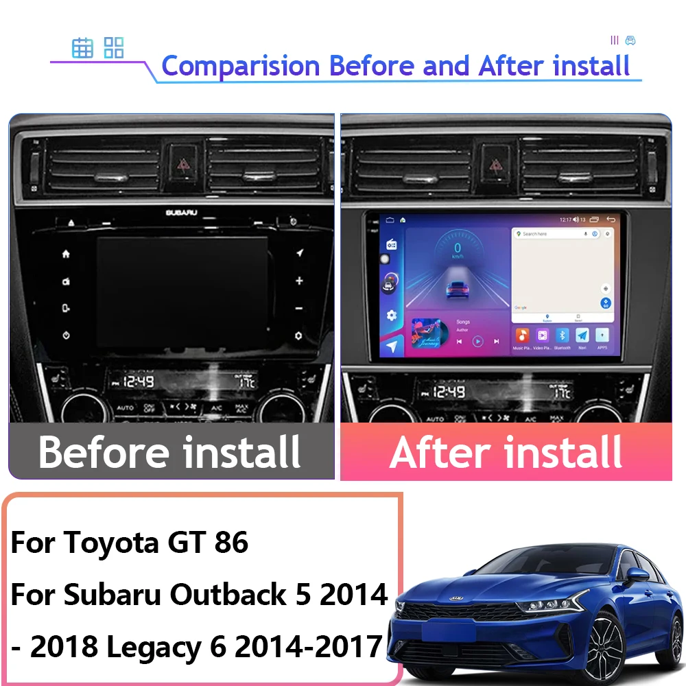 Android 13 For Toyota GT 86 For Subaru Outback 5 2014 - 2018 Legacy 6 2014 - 2017 Car Multimedia Car Radio Player Bluetooth Cam