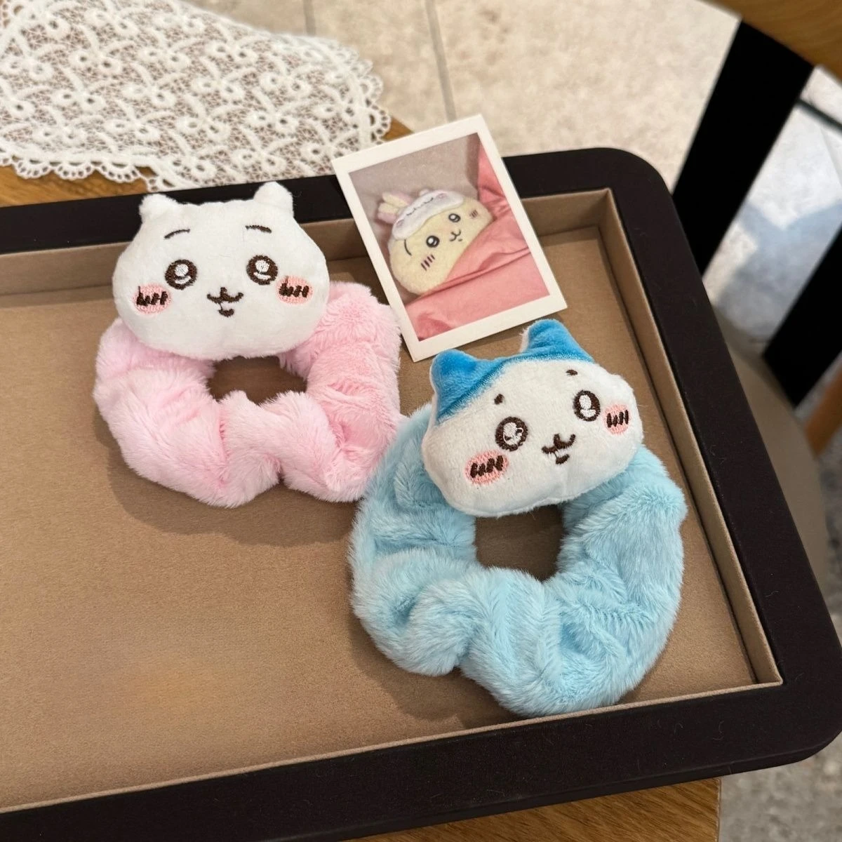 ckw Plüsch-Haargummi Niedlicher Usagi Hachiware Chii Cartoon-Haargummi Kawaii Elastisches Haar-Accessoire – Detail 3