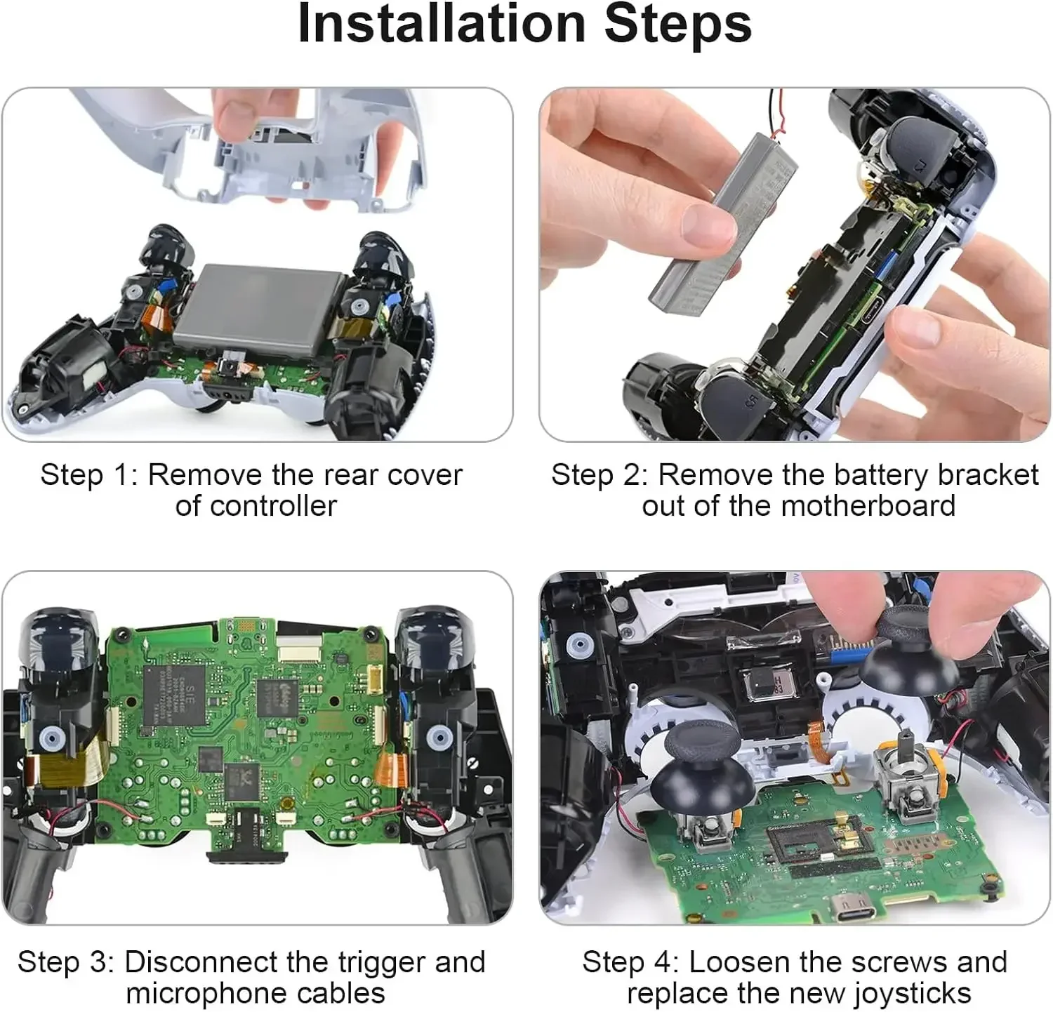 Immagine 7: Joystick ad effetto Hall per controller PS5, sostituzione levette della ruota con sensore analogico 3D per controller PlayStation 5