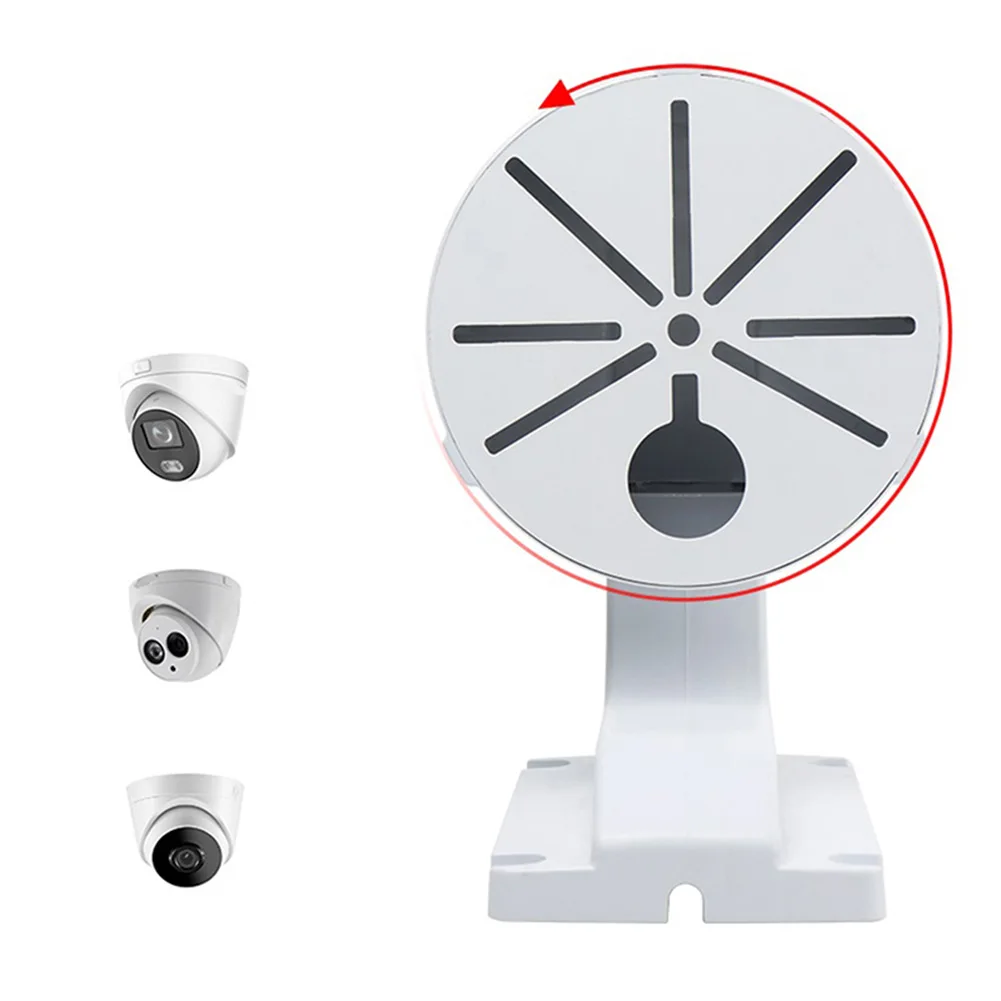 Wall Mount Camera Bracket Aluminum Alloy L Type for Indoor Outdoor Security Cameras with Weather Sealed Junction Box