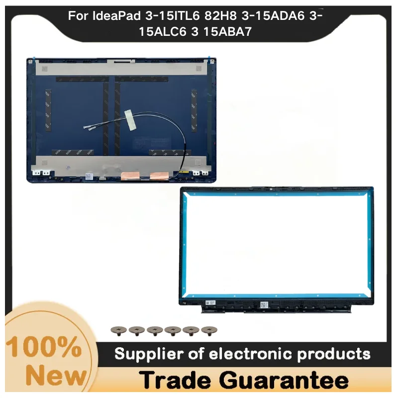 

Новая задняя крышка LCD (AP21P000110, 5CB1B60415) и передняя рамка LCD для Kailxuling IdeaPad 3-15ITL6, 82H8, 3-15ADA6, 3-15ALC6, 3-15ABA7