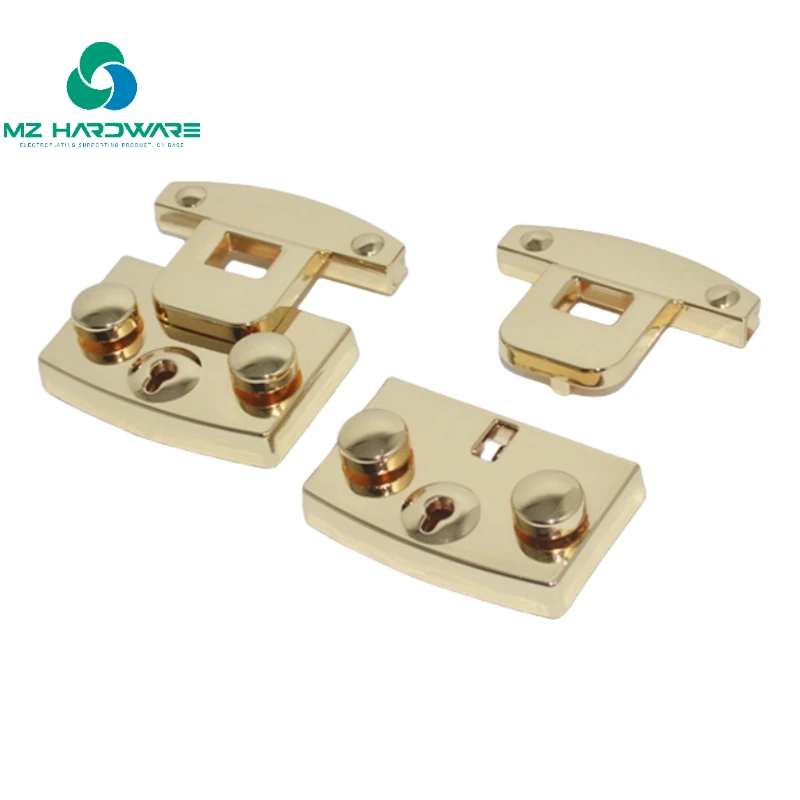 

MZhardware Zinc Alloy Bag Turn Mortise Lock Quick Clasp Closure 1 Piece Wholesale Hardware Decor for Bags