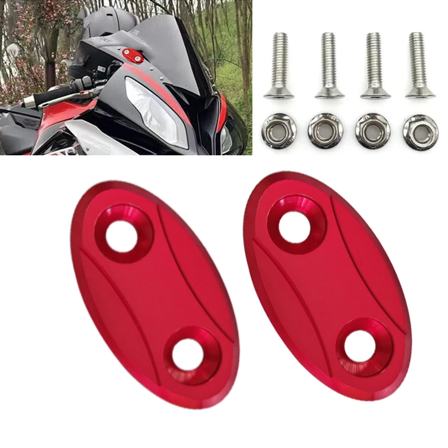 For Honda CBR600RR CBR 600RR 2004-2016Motorcycle CNC Accessories Windscreen Mirror Cap Driven Eliminators Cap Mirror Hole Cover