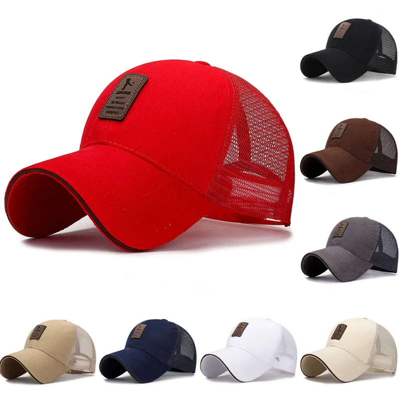 Unisex Mesh Cotton Golf Caps Football Basketball Tennis Cap Fashion Visors Hats Breath Sports Sunhat Adjustable Buckle Sun Hat