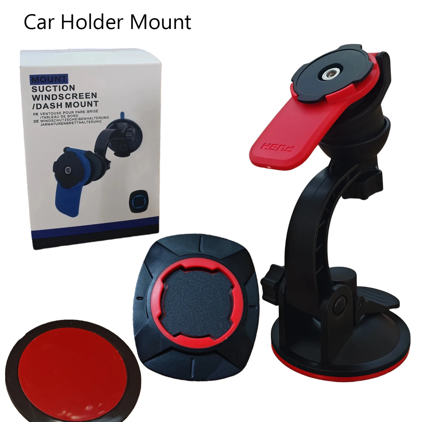 حامل هاتف السيارة جبل حامل مصاصة 360 °   حامل شفط كأس فتحة تهوية ذكية مضادة للصدمات 4 قفل لحامل مقود السيارة