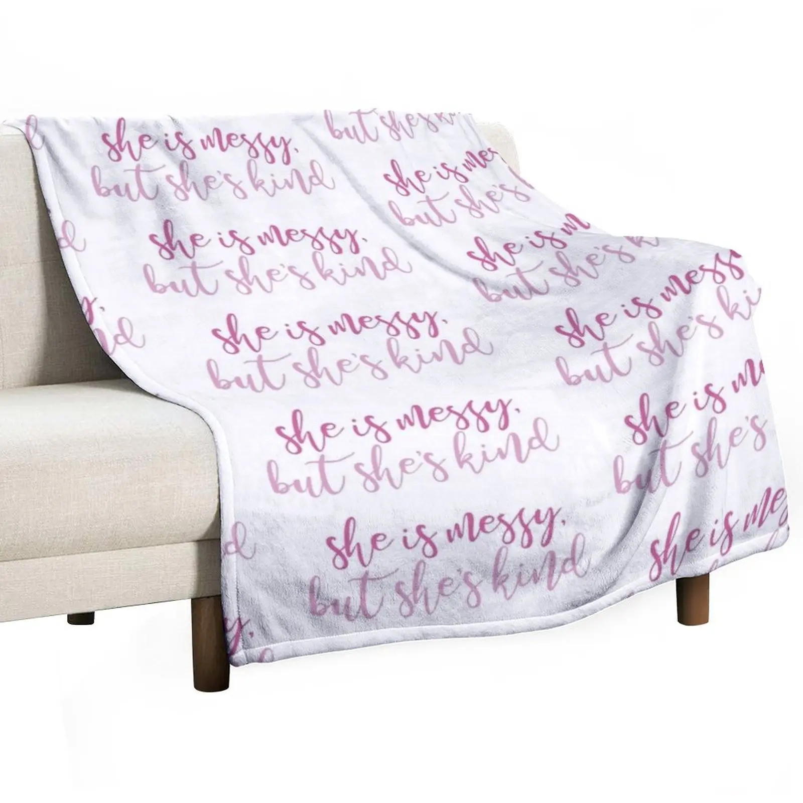 

She Is Messy, But She's Kind - She Used To Be Mine - Waitress Throw Blanket Bed christmas gifts blankets and throws Blankets