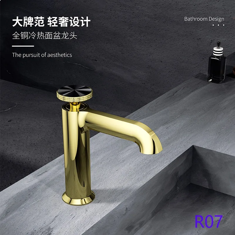Luxury Brass Basin Mixer Tap Cold Hot Water Bathroom Sink Faucet
