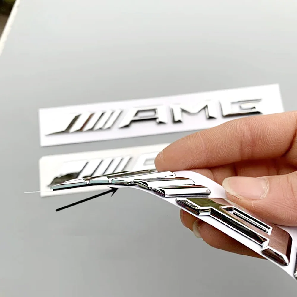 Accesorios para AMG Mercedes Benz A B C E G CLA W211 W203 W204 W210, 1 pieza, emblema 3D AMG para la parte trasera del coche, adhesivo con letras.
