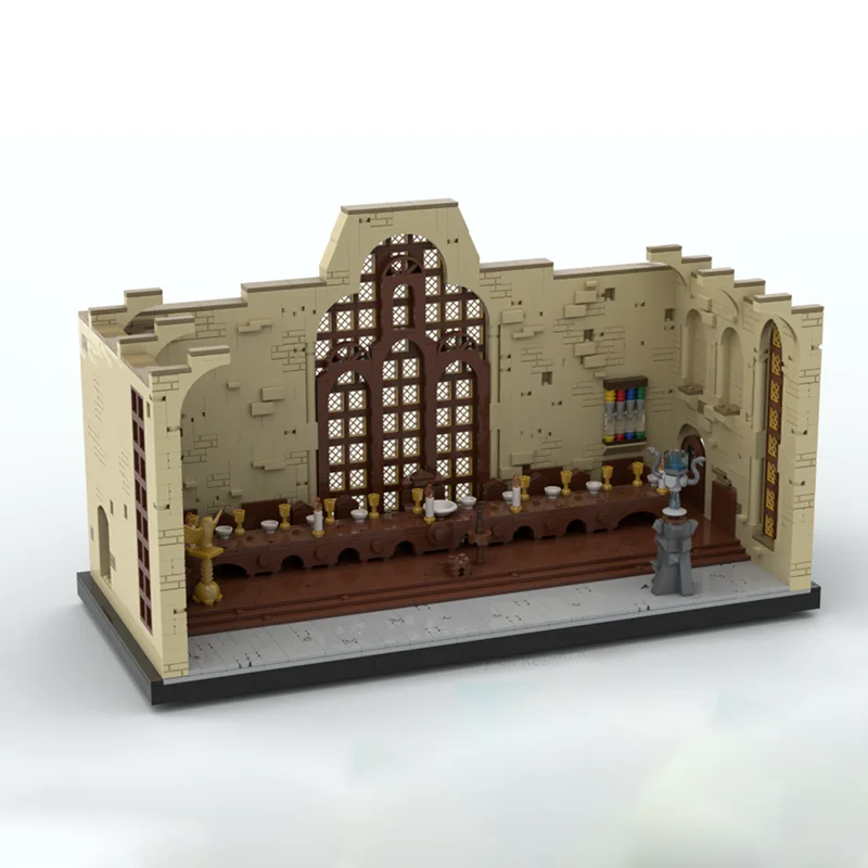 Popular Movie Model Moc Building Bricks Modular The Great Hall (Part 1) Model Technology Modular Blocks Christmas DIY Toy Gifts