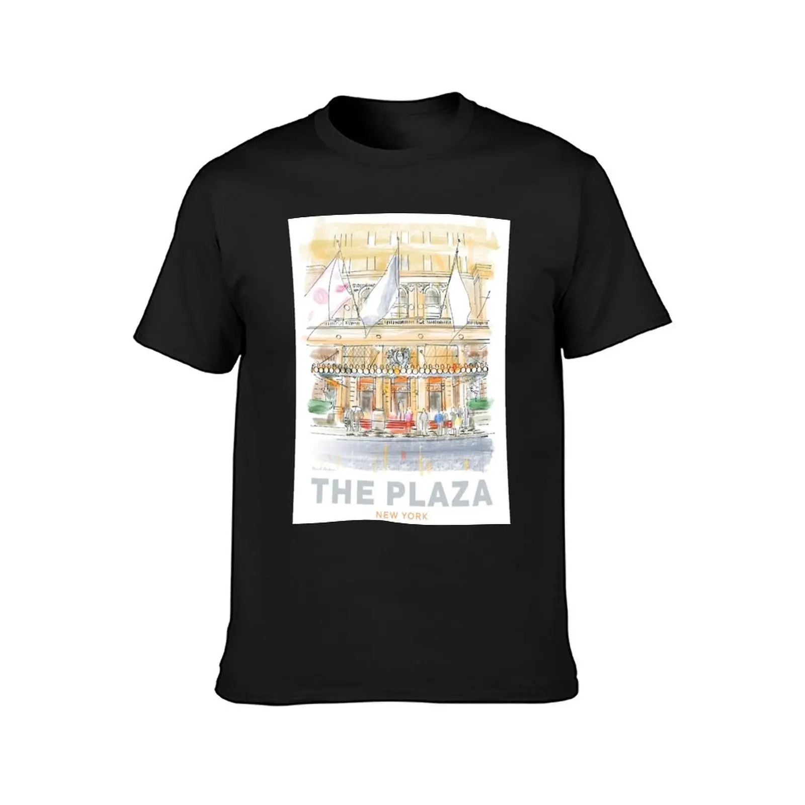 The Plaza Hotel New York T-Shirt Short sleeve tee summer clothes tops clothes for men