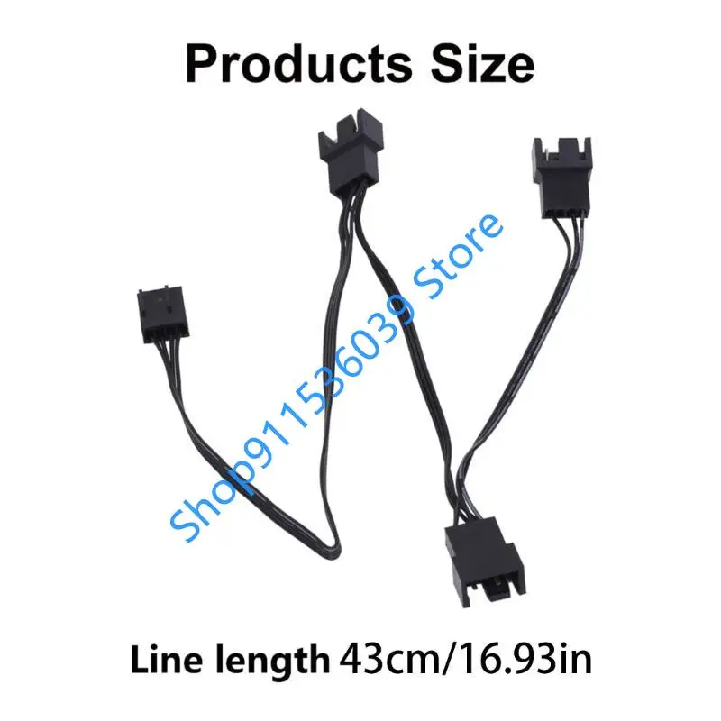 สายแยกพัดลม PWM 4 พิน สายแยกพัดลม PWM 4 พิน 1 ถึง 3 ทาง ขั้วต่อสายไฟ สำหรับเคสคอมพิวเตอร์ พัดลมระบายความร้อน 30 ซม.