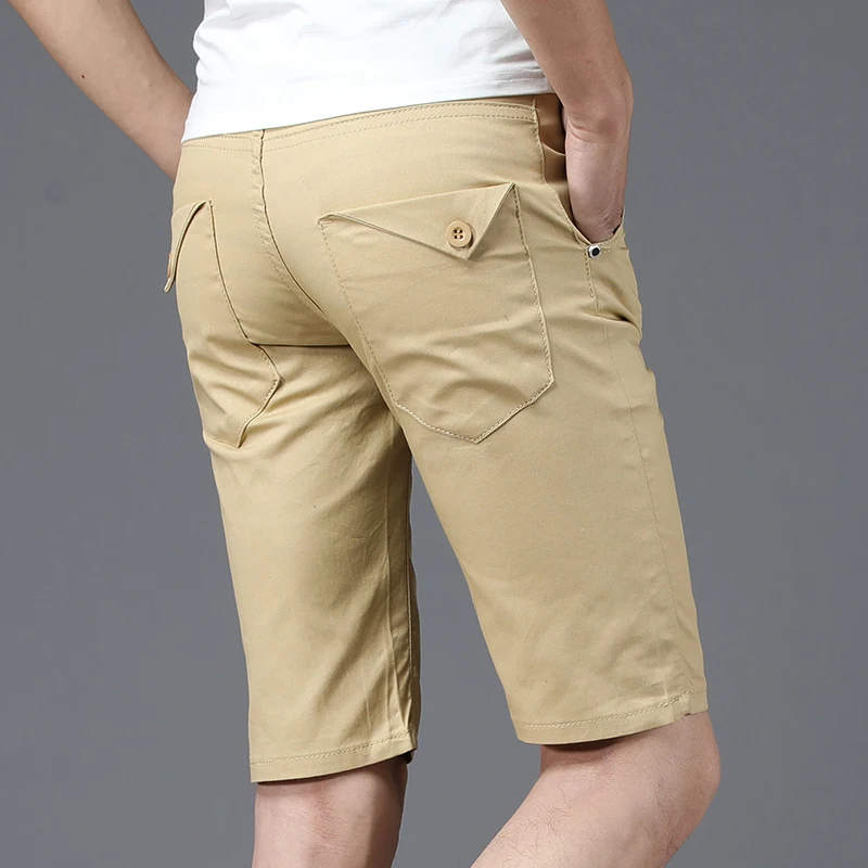 2024 Summer Thin Casual Shorts Men\'s Casual Big Pocket Pants Fashion Straight Slim Male Knee Length Straight Beach Shorts