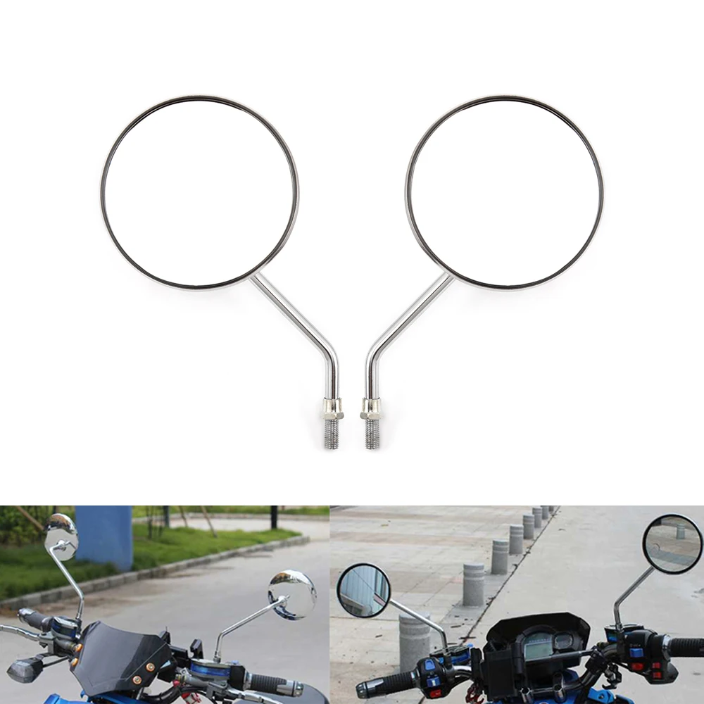 

Universal Motorcycle Electric Bicycle Rearview Mirror Side Mirror 8mm 10mm Round For Kawasaki Yamaha Suzuki Ducati Motorcycle