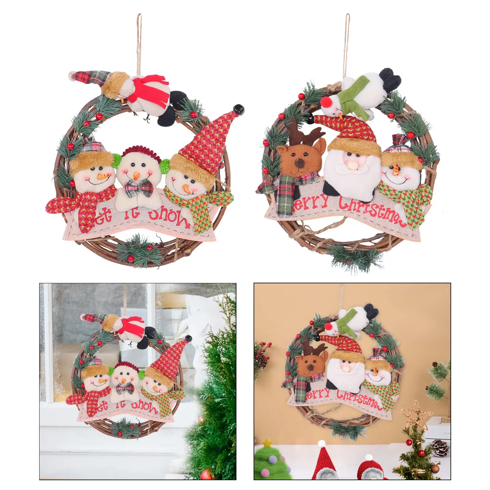 زينة عيد الميلاد المعلقة مجموعة الاحتفال الهدايا زخرفة داخلية لخزانة عطلة باب غرفة المعيشة هووسورمينغ