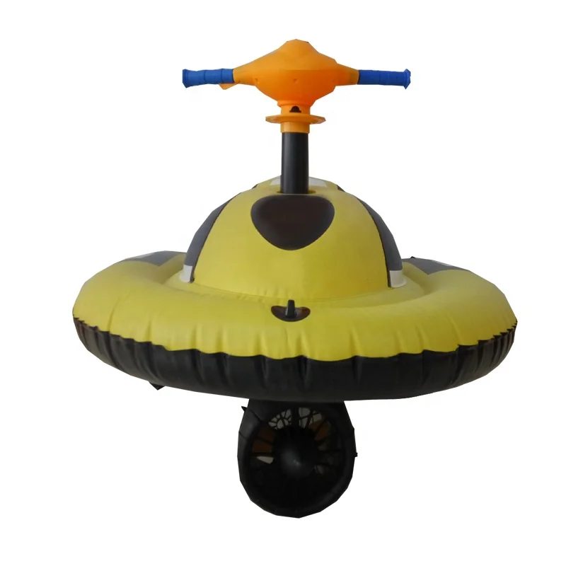 FY AquaMate Electric Inflatable Ride-on Motor Boat, Kids Portable Water Riding Toy for Swimming Pool