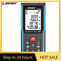 SNDWAY Laser Distance Meter 40M/50M/120M Digital Tape Measure Precision Rangefinder With Distance/Area/Volume/Self-calibration