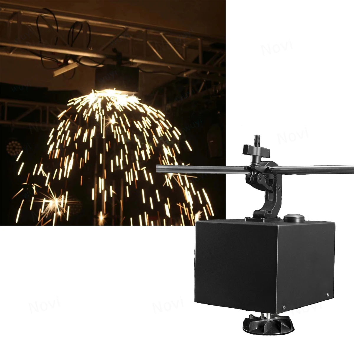 

Cold Spark Machine Fall Sparkler 400W Waterfall Rotating Fireworks Falling Wireless Remote and DMX512 Control for Wedding Party