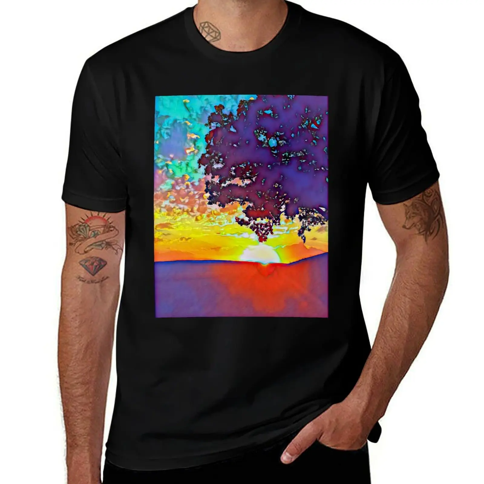 

Sunset at the Oak Grove T-Shirt vintage anime shirt cotton man t-shirts vintage graphic tee T-shirt men