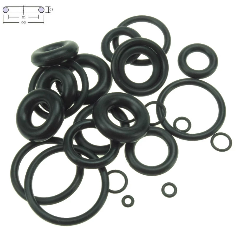 10pcs O Ring Gasket CS 1/1.5/2/3mm OD3~80mm NBR Automobile Nitrile Rubber Round Corrosion Oil Resistant Sealing Washer Black image 4