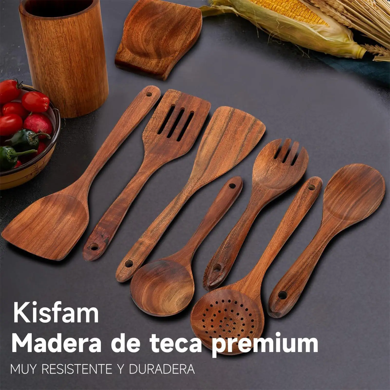 

Набор кухонной утвари, подвесная сервировка, выпечка, кухонная деревянная посуда, ложки, лопаточки для квартиры, грузовик для общественного питания, приготовление еды в общежитии