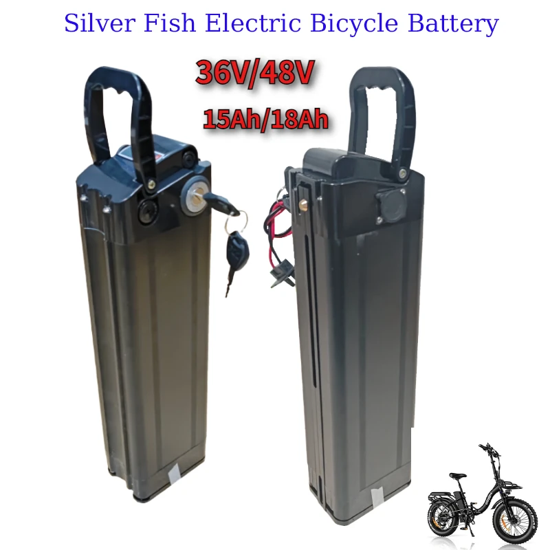 

Литий-ионный аккумулятор Silver Fish 36 В / 48 В 15 Ач/18 Ач, черный для 350 Вт, 500 Вт, 750 Вт, нижнего разряда Heybike City Commuter с зарядным устройством